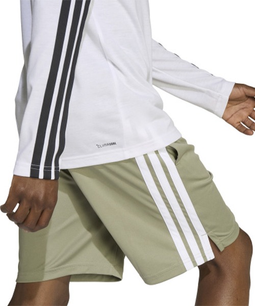 adidas（アディダス）の「adidas/アディダス 長袖 Tシャツ ロンT キッズ 吸汗速乾 通気性 ロゴ スリーストライプス KLJ85（Tシャツ/カットソー・キッズ・ブラック×ホワイト/ホワイト×ブラック・150cm/160cm/130cm/140cm）」の10枚目の写真