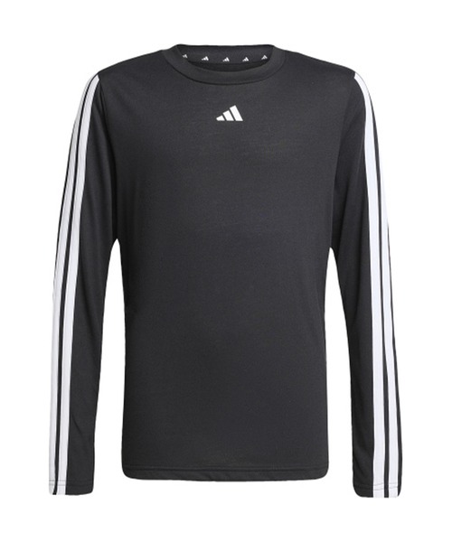 adidas（アディダス）の「adidas/アディダス 長袖 Tシャツ ロンT キッズ 吸汗速乾 通気性 ロゴ スリーストライプス KLJ85（Tシャツ/カットソー・キッズ・ブラック×ホワイト/ホワイト×ブラック・150cm/160cm/130cm/140cm）」の13枚目の写真