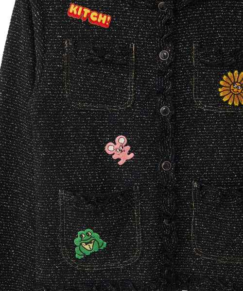 HYSTERIC GLAMOUR（ヒステリックグラマー）の「FLOWER POWER刺繍 ジャケット（その他アウター・レディース・ブラック/パープル・FREE）」の11枚目の写真