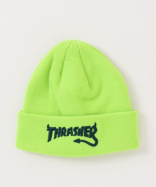 THRASHER（スラッシャー）の「THRASHER/スラッシャー 25TH-N50K キッズ ビーニー ニット帽 25TH-N50K（ニットキャップ/ビーニー・キッズ・ピンク/ライム/ブラック/オレンジ・YOUTH）」の16枚目の写真