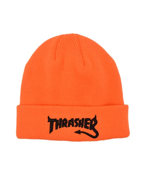 THRASHER（スラッシャー）の「THRASHER/スラッシャー 25TH-N50K キッズ ビーニー ニット帽 25TH-N50K（ニットキャップ/ビーニー・キッズ・ピンク/ライム/ブラック/オレンジ・YOUTH）」の13枚目の写真