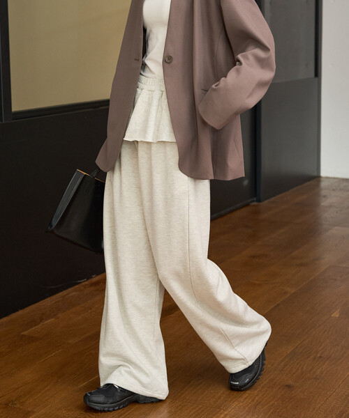 セール】限定展開 フリル ドッキング 裏毛 スウェット パンツ