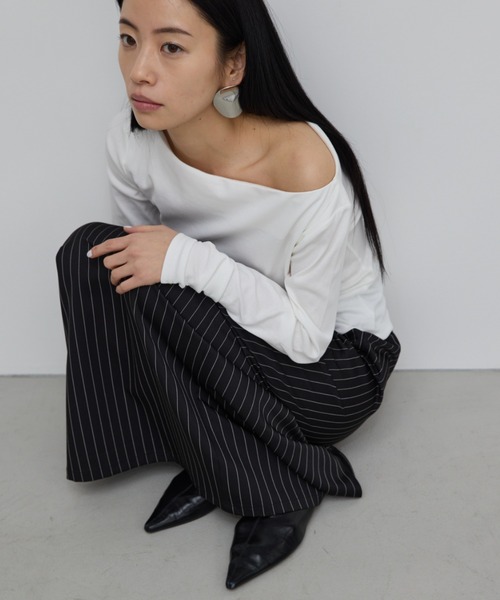 再入荷】2WAYロングスリーブトップス（Tシャツ/カットソー