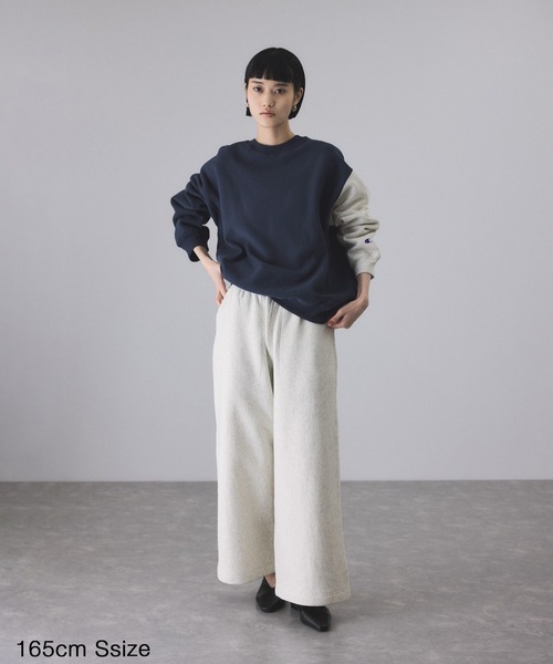 Champion（チャンピオン）の「【Champion for ADAM ET ROPE'】別注 RW SWEAT WIDE PANTS（その他パンツ・レディース・ブラック/オフホワイト/グレー・M/S）」の5枚目の写真