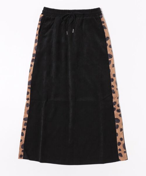 BILLABONG(ビラボン)の「BILLABONG レディース WOVEN LONG スカート 【2025年秋冬モデル】/ビラボンウエストゴムサイドラインロングスカート(スカート・レディース・ブラック/ブラウン系その他・MEDIUM)」の1枚目の写真