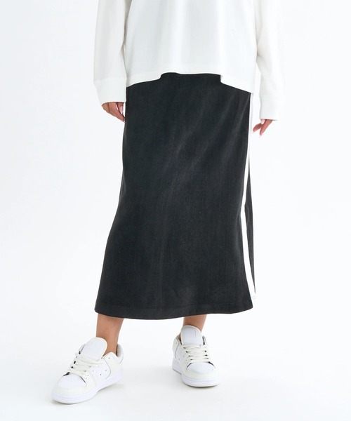 BILLABONG(ビラボン)の「BILLABONG レディース WOVEN LONG スカート 【2025年秋冬モデル】/ビラボンウエストゴムサイドラインロングスカート(スカート・レディース・ブラック/ブラウン系その他・MEDIUM)」の2枚目の写真