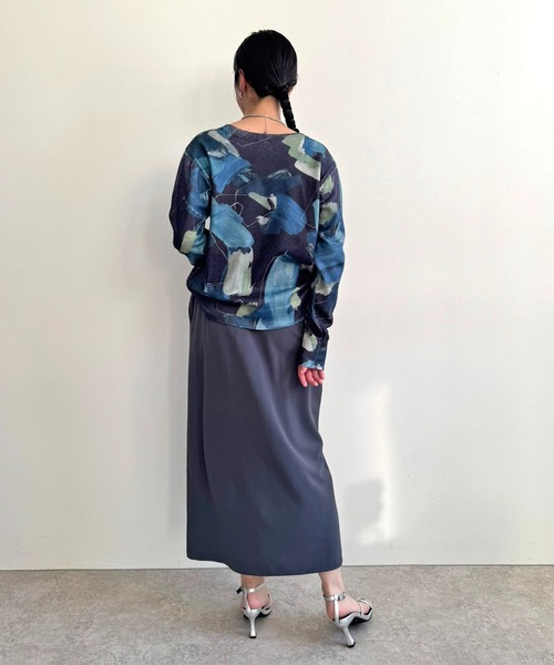 LHELBIE（レルビエ）の「ラフペイントニットトップス（ニット/セーター・レディース・ブラック/グレイッシュベージュ/イエロー・M）」の17枚目の写真