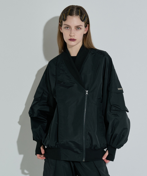 ANNA SUI NYC（アナ スイ エヌ ワイ シー）の「ANNA SUI NYC / アナスイエヌワイシー マットオーバージャンパー（ブルゾン・レディース・ブラウン/ブラック・FREE）」の5枚目の写真