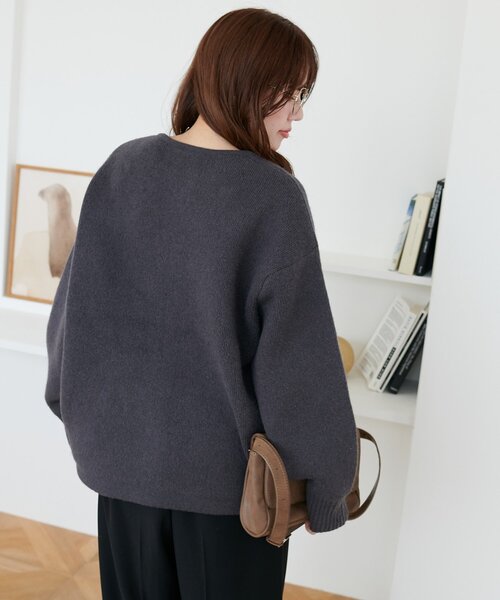 着こなし自由自在】ダブルジップニットコート（その他アウター