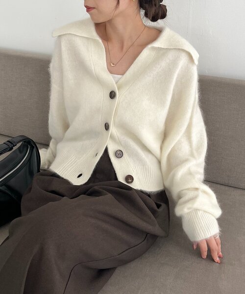 capricieux le'mage WOOL100ミンクタッチカーディガン WOOL100ミンクタッチカーディガン（カーディガン/ボレロ）｜CAPRICIEUX