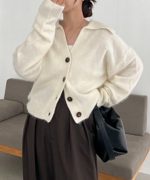 WOOL100ミンクタッチカーディガン（カーディガン/ボレロ）｜CAPRICIEUX