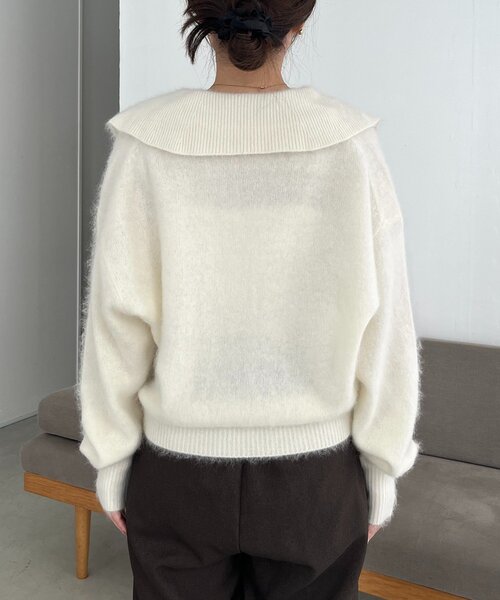 CAPRICIEUX LE'MAGE（カプリシューレマージュ）の「WOOL100ミンクタッチカーディガン（カーディガン/ボレロ・レディース・オフホワイト/グレー/ブラウン・FREE）」の16枚目の写真