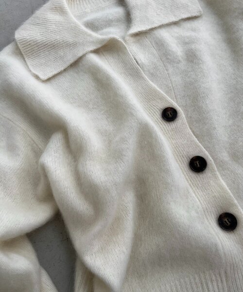 CAPRICIEUX LE'MAGE（カプリシューレマージュ）の「WOOL100ミンクタッチカーディガン（カーディガン/ボレロ・レディース・オフホワイト/グレー/ブラウン・FREE）」の22枚目の写真