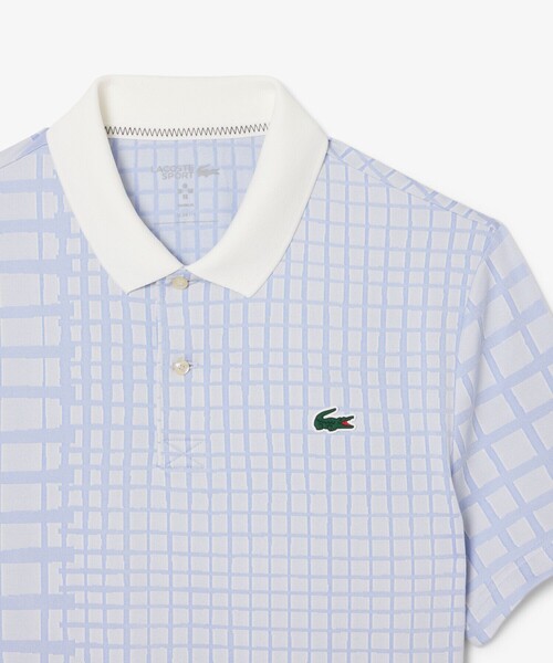 LACOSTE(ラコステ)の「『ダニール・メドベージェフ』オールオーバーラケットプリントドライポロシャツ(ポロシャツ・メンズ・オフホワイト/ネイビー/グリーン・3/4/5)」の6枚目の写真