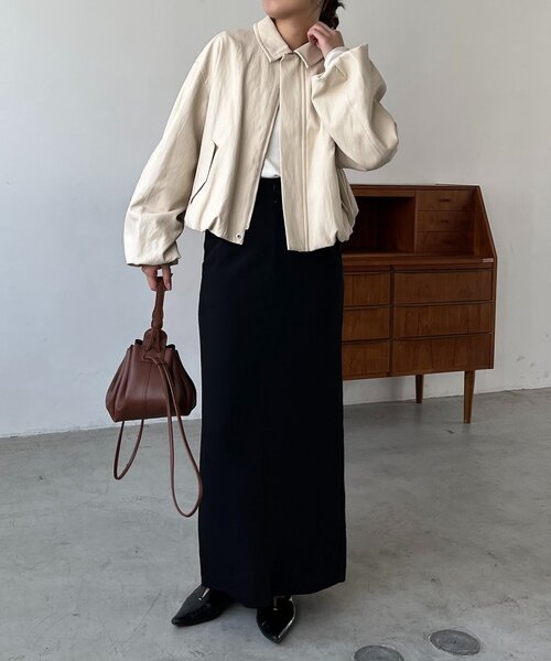 即購入OK ！カプリシュレマージュ　バルーンレザージャケット サイズ展開あり/軽量】バルーンレザージャケット（ブルゾン