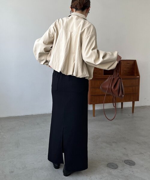 サイズ展開あり/軽量】バルーンレザージャケット（ブルゾン