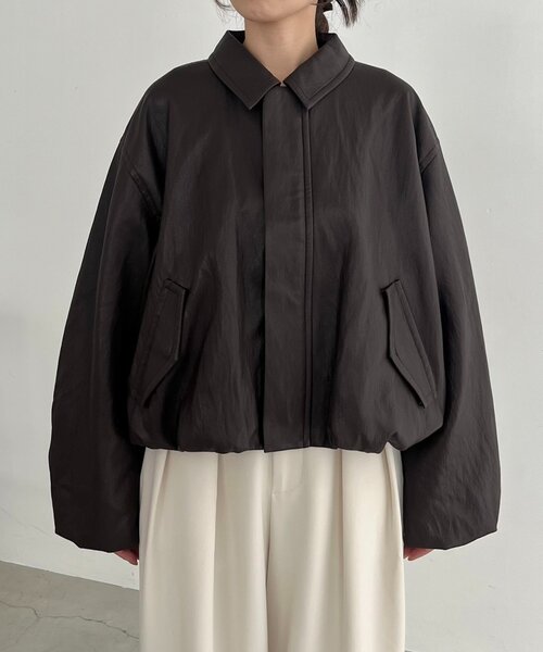 サイズ展開あり/軽量】バルーンレザージャケット（ブルゾン