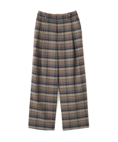 human woman（ヒューマンウーマン）の「◆先染めチェックタックセミワイドパンツ（その他パンツ・レディース・チャコールグレー/グリーン系その他4・MEDIUM/SMALL/LARGE）」の16枚目の写真