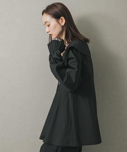 SENSE OF PLACE by URBAN RESEARCH（センスオブプレイスバイアーバンリサーチ）の「ビッグカラーカフスプリーツブラウス（シャツ/ブラウス・レディース・オフホワイト/ブラック/ライトブルー・ONE）」の13枚目の写真