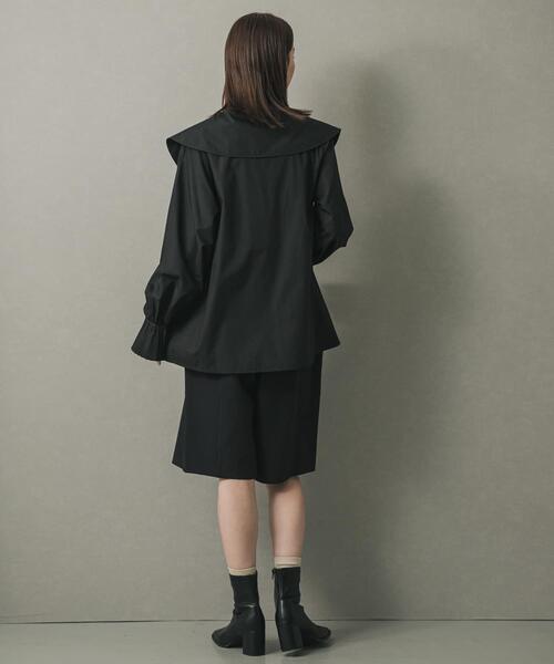 SENSE OF PLACE by URBAN RESEARCH（センスオブプレイスバイアーバンリサーチ）の「ビッグカラーカフスプリーツブラウス（シャツ/ブラウス・レディース・オフホワイト/ブラック/ライトブルー・ONE）」の17枚目の写真