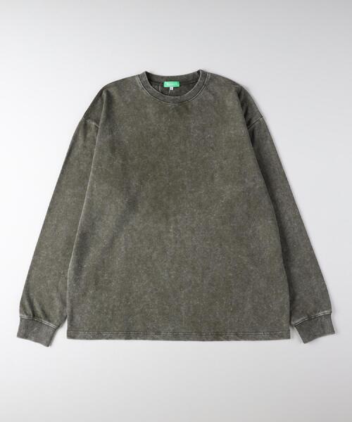 Right-on(ライトオン)の「Refurbish(リファービッシュ)【メンズ】スノーウォッシュロングスリーブTシャツ(Tシャツ/カットソー・メンズ・サックスブルー/オリーブ/ブラック・L/XL/M)」の21枚目の写真