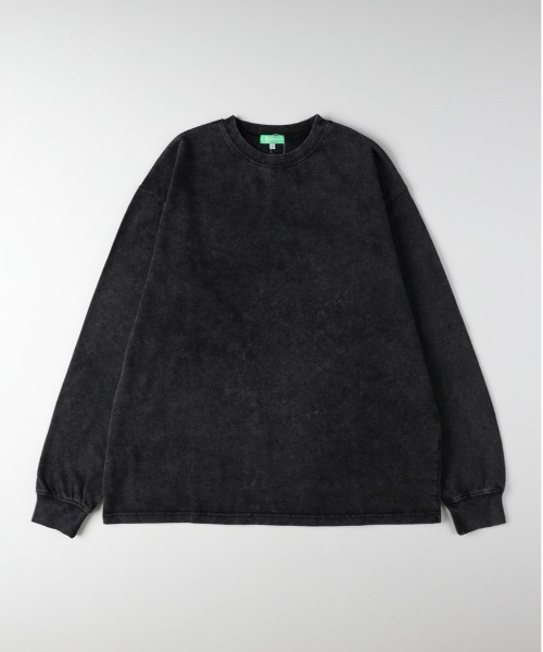 Right-on(ライトオン)の「Refurbish(リファービッシュ)【メンズ】スノーウォッシュロングスリーブTシャツ(Tシャツ/カットソー・メンズ・サックスブルー/オリーブ/ブラック・L/XL/M)」の9枚目の写真