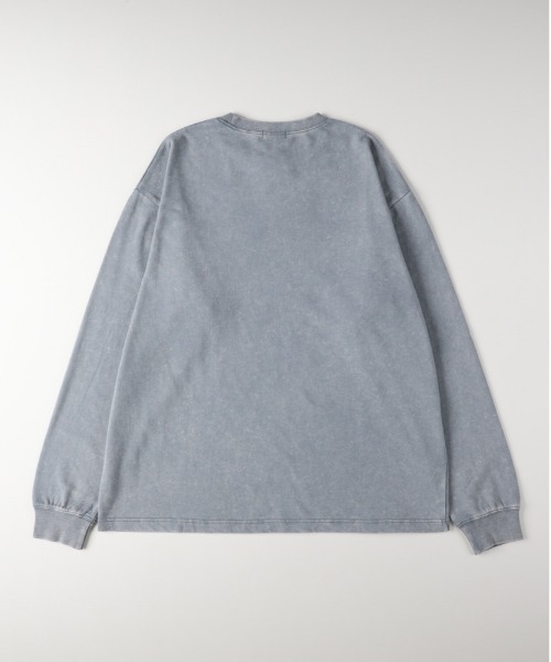 Right-on(ライトオン)の「Refurbish(リファービッシュ)【メンズ】スノーウォッシュロングスリーブTシャツ(Tシャツ/カットソー・メンズ・サックスブルー/オリーブ/ブラック・L/XL/M)」の6枚目の写真