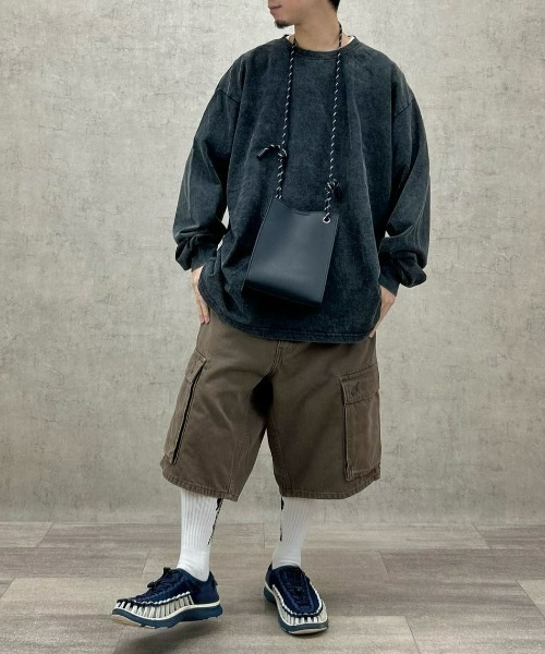 Right-on(ライトオン)の「Refurbish(リファービッシュ)【メンズ】スノーウォッシュロングスリーブTシャツ(Tシャツ/カットソー・メンズ・サックスブルー/オリーブ/ブラック・L/XL/M)」の15枚目の写真