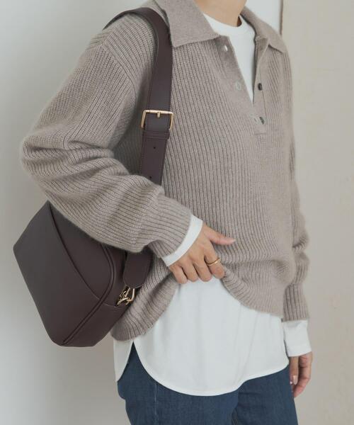 コットンラウンドヘムカットソー（Tシャツ/カットソー）｜URBAN