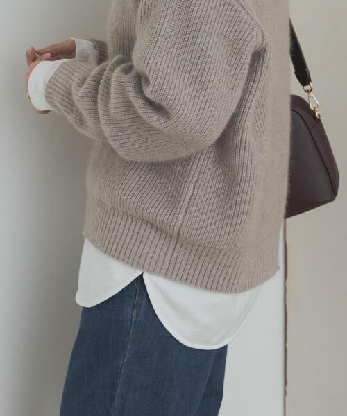 URBAN RESEARCH DOORS（アーバンリサーチドアーズ）の「コットンラウンドヘムカットソー（Tシャツ/カットソー・レディース・オフホワイト/ホワイト系その他・SMALL/MEDIUM）」の5枚目の写真