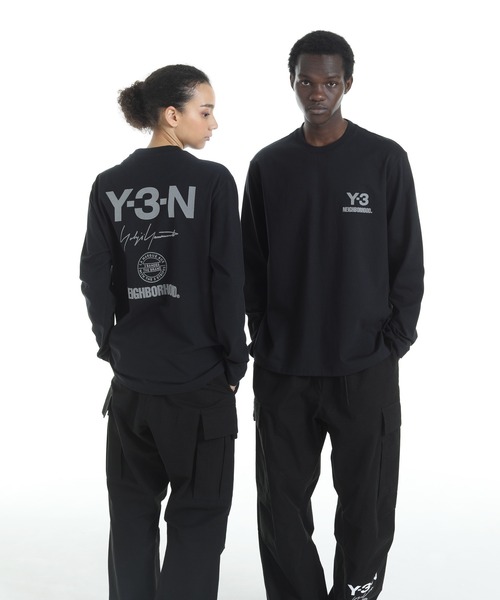 Y-3 NBHD LOGO LS TEE（Tシャツ/カットソー）｜Y-3（ワイスリー）の