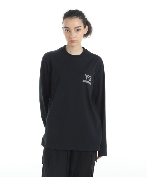 トップス Y-3 NBHD LOGO LS TEE Y-3 NBHD LOGO LS TEE（Tシャツ/カットソー）｜Y-3（ワイスリー）の