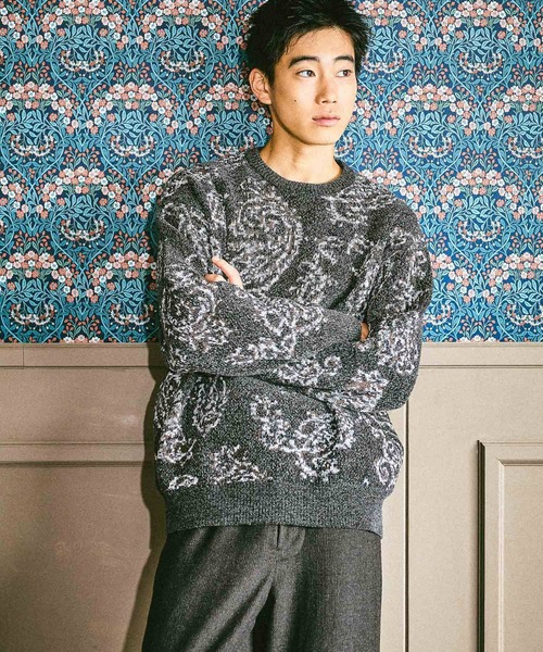 モールペイズリーニットプルオーバー（ニット/セーター）｜niko and