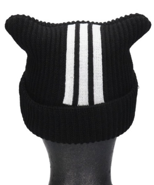 adidas（アディダス）の「adidas/アディダス ビーニー CAT WATCH ACRYLIC ねこ耳ニット帽 253011606（ニットキャップ/ビーニー・メンズ・ブラック/ホワイト・FREE）」の12枚目の写真