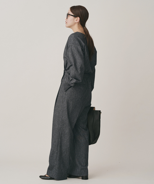 IENA（イエナ）の「ウォッシャブルカシュクールオールインワン（つなぎ/オールインワン・レディース・ネイビー/チャコールグレー・38/36）」の19枚目の写真