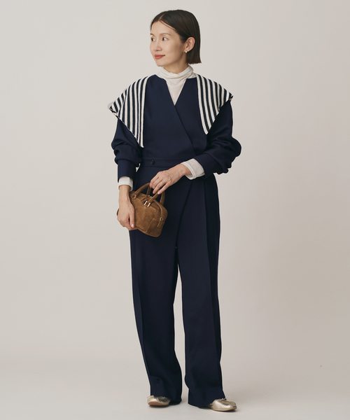 IENA（イエナ）の「ウォッシャブルカシュクールオールインワン（つなぎ/オールインワン・レディース・ネイビー/チャコールグレー・38/36）」の18枚目の写真