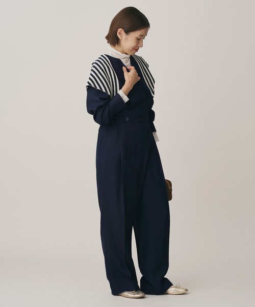 IENA（イエナ）の「ウォッシャブルカシュクールオールインワン（つなぎ/オールインワン・レディース・ネイビー/チャコールグレー・38/36）」の20枚目の写真