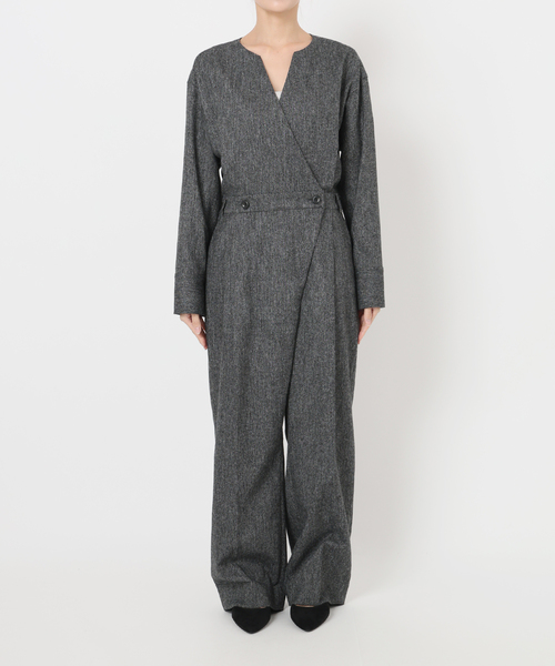 IENA（イエナ）の「ウォッシャブルカシュクールオールインワン（つなぎ/オールインワン・レディース・ネイビー/チャコールグレー・38/36）」の7枚目の写真