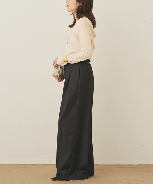 plage(プラージュ)の「back drape Tシャツ(Tシャツ/カットソー・レディース・ベージュ/ブラウン・FREE)」の13枚目の写真