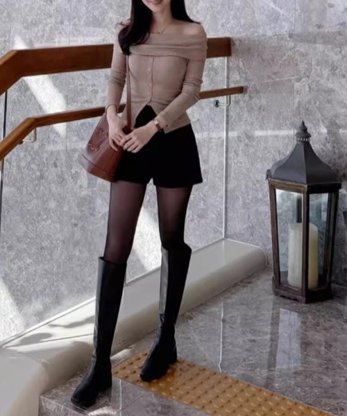 Vipoa(ヴィポア)の「スリムフィットショートパンツ(その他パンツ・レディース・ブラック/グレー・MEDIUM/LARGE)」の18枚目の写真