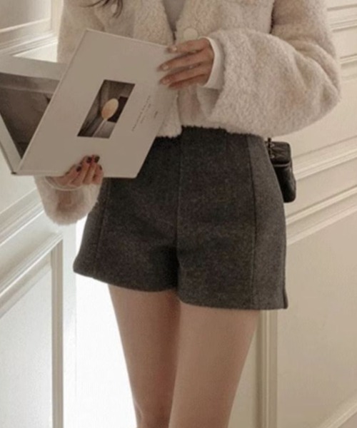 ウールライクスリムショートパンツ（その他パンツ）｜Vipoa（ヴィポア