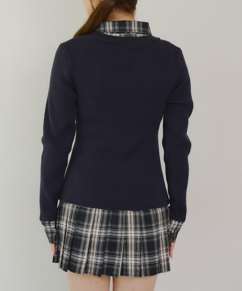 continuer de NICE CLAUP（コンティニューデナイスクラップ）の「【主役級のアイテム】裾プリーツドッキングミニワンピース（ワンピース・レディース・ネイビー/ブラウン/トップグレー・FREE）」の21枚目の写真