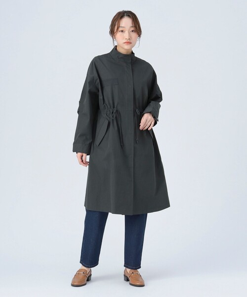 BEAMS HEART（ビームスハート）の「撥水 ナイロン モッズ コート（モッズコート・レディース・オリーブ/オフホワイト/チャコールグレー・FREE）」の4枚目の写真