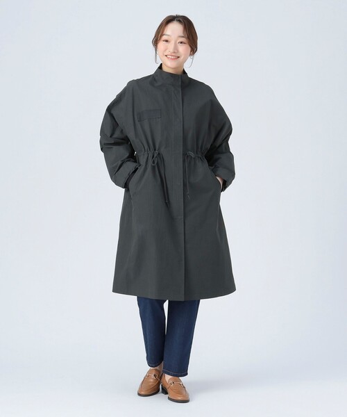 BEAMS HEART（ビームスハート）の「撥水 ナイロン モッズ コート（モッズコート・レディース・オリーブ/オフホワイト/チャコールグレー・FREE）」の5枚目の写真