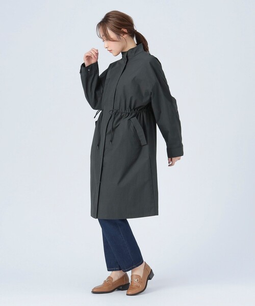 BEAMS HEART（ビームスハート）の「撥水 ナイロン モッズ コート（モッズコート・レディース・オリーブ/オフホワイト/チャコールグレー・FREE）」の6枚目の写真