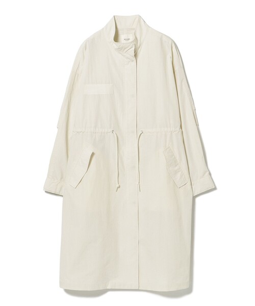 BEAMS HEART（ビームスハート）の「撥水 ナイロン モッズ コート（モッズコート・レディース・オリーブ/オフホワイト/チャコールグレー・FREE）」の12枚目の写真