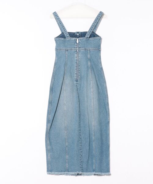MICHAEL KORS（マイケルコース）の「フレイド デニム ミディ ドレス（ワンピース・レディース・ブルー系・0/2/4/6/8）」の2枚目の写真