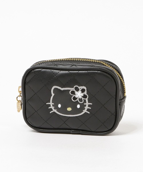 GLOBAL WORK（グローバルワーク）の「HELLO KITTY/キルトポーチ/595363（ポーチ・レディース・シルバー系その他2/ライトピンク/ブラック・FREE）」の6枚目の写真