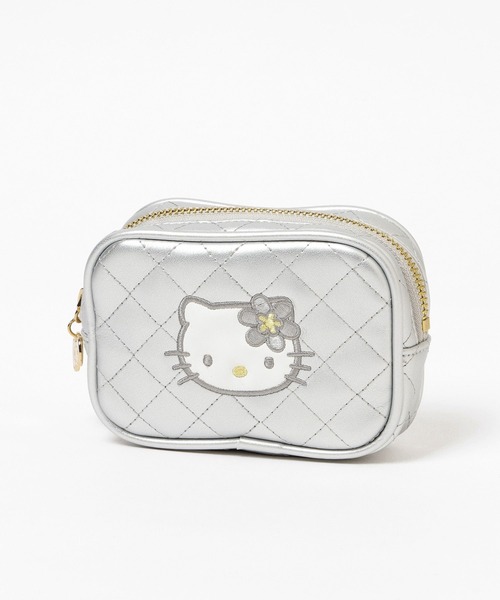 GLOBAL WORK（グローバルワーク）の「HELLO KITTY/キルトポーチ/595363（ポーチ・レディース・シルバー系その他2/ライトピンク/ブラック・FREE）」の8枚目の写真