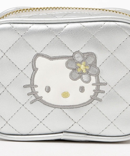 GLOBAL WORK（グローバルワーク）の「HELLO KITTY/キルトポーチ/595363（ポーチ・レディース・シルバー系その他2/ライトピンク/ブラック・FREE）」の9枚目の写真